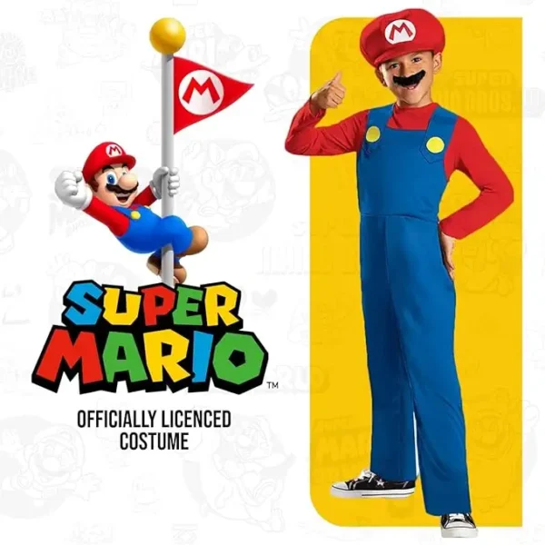 Disguise Super Mario Costume – Officially Licensed Nintendo Outfit