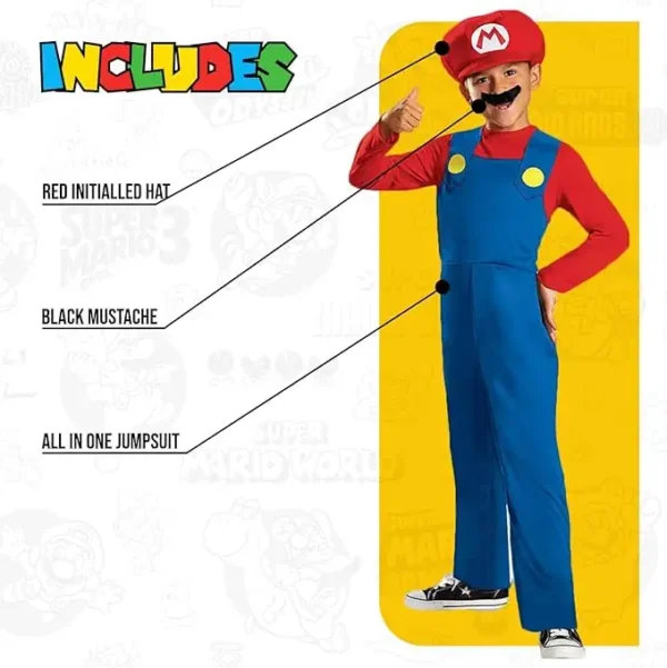 Disguise Super Mario Costume – Officially Licensed Nintendo Outfit